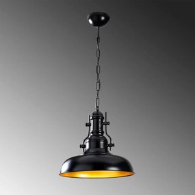 Lustră neagră cu abajur din metal ø 32 cm Berceste – Opviq lights