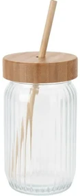 Pahar de băuturi cu capac din bambus EH, 0,5 l