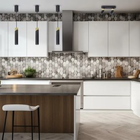 Lustră pe cablu NEO 1xGU10/8W/230V negru/auriu