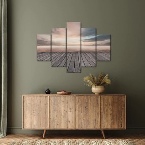 Tablou - Pier la apus de soare (150x105 cm)
