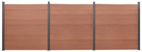 vidaXL Set panouri pentru gard, maro, 526x186 cm, WPC