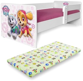 Pat Fetite Paw Patrol Pink P1 2-8 Ani Cu Saltea SafeNest cu lana Si Protectie Laterala Pc-p-str-mk-paw-pnk-p1-70