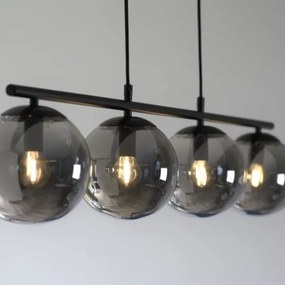 Lustră pe cablu JUST LIGHT. 14604-18 WIDOW 4xE14/25W/230V negru