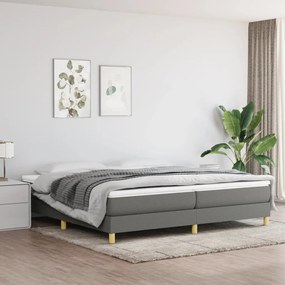 vidaXL Cadru de pat fără saltea, gri închis, 200x200 cm, textil