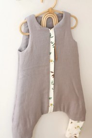 Sac de dormit cu picioare, in cu umplutura 2-2.5 Tog, tot parcusul anului, Grey, 74 80, 1-2 ani