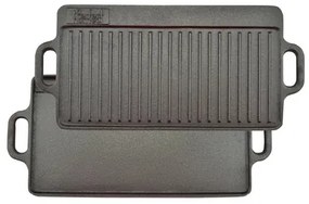 Placa grill BBQ cu două suprafețe 51x24cm, fonta Perfect Home 12014