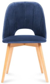 Scaun de dining TINO 86x48 cm albastru închis/stejar deschis