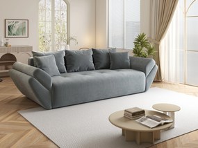 Canapea extensibilă dumonde cu ladă de depozitare si sezut confortabil din spuma high-density, Berlin Zoom Grey 250x100 cm