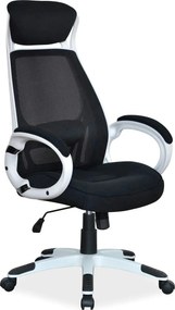 Scaun de birou Q-409, negru, stofa/plasa, 67x52x117/127 cm