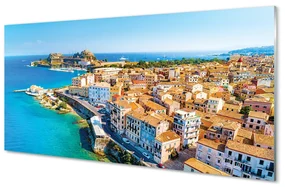 Tablouri acrilice Marea Grecia coasta de oraș