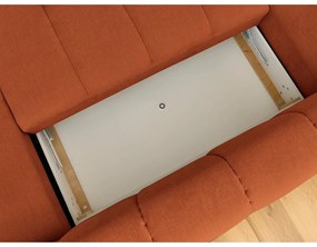 Colțar cărămiziu extensibil/cu spațiu de depozitare (cu colț pe partea stângă/în formă de "U") Fuji – Bobochic Paris