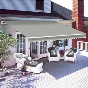 Marchiză/Copertină retractabilă casetată motorizată ISABELA 4x3m Gri-Argintiu