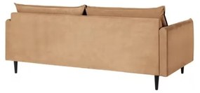 Canapea maro cu tapițerie din catifea 203 cm Juli – Ropez