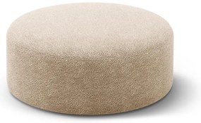 Taburet maro deschis cu tapițerie din țesătură bouclé Dia – Micadoni