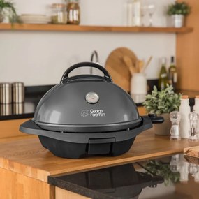 Grătar electric George Foreman 22460-56, 2400 W, 44,5 cm, 15 porții, 5 niveluri de temperatură, strat antiaderent, negru