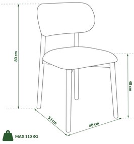 MAZZONI EXPORT ALDO Bej (material Apia 453)/cadru stejar lăcuit - SCAUN DIN LEMN PENTRU SALON SUFRAGERIE BUCĂTĂRIE RETRO