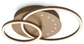 Brilo - Plafonieră LED dimabilă, 26W, 230V, 3000K, maro