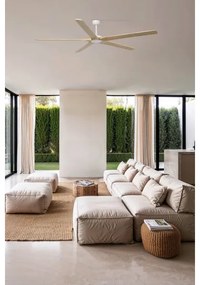 FARO 34191WT - Ventilator de tavan BIGWOOD XL pin/alb Ø 200 cm WT + DO