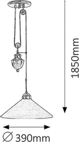 Rabalux 2706 - Lustra MARIAN 1xE27/100W/230V