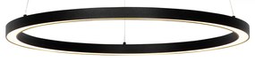 Lampă suspendată neagră 60 cm cu LED inclus, reglabil în 3 trepte - Girello
