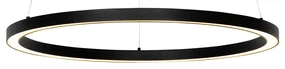 Lampă suspendată neagră 60 cm cu LED inclus, reglabil în 3 trepte - Girello