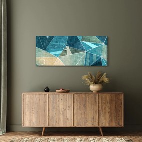 Tablou - Abstract turcoaz (120x50 cm)