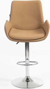 HR240W Scaun Carmel Piele Ecologica Premium Soft cu Bază Cromata