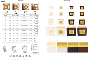 Aplica de perete LED design ambiental DALIA 18x18cm, alb