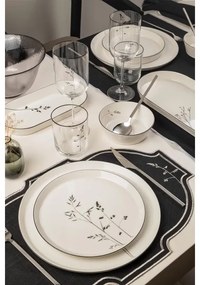 Set de veselă 27 piese din porțelan, alb/negru