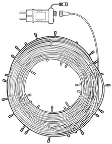 Instalație LED RGB de Crăciun 168xLED/8 funcții 23m IP44 Wi-Fi Tuya Nedis WIFILX01C168
