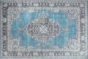 Covor BLUES CHENILLE, 75x150 cm, forma dreptunghiulara, poliester, alb