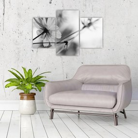 Tablou - Flori alb-negru (90x60 cm)