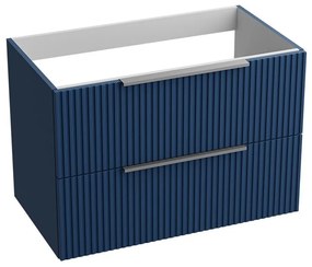 Dulap baza suspendat Rune Ivar 2 sertare 80 cm albastru mat