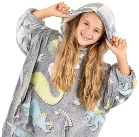 Poncho imitație de blăniță 4Home Dino, 72 x 150 cm