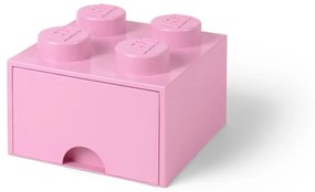 Cutie pătrată pentru depozitare LEGO®, roz deschis