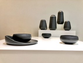 Bol Ramen Colectia Vulcano (1000ml, Negru Carbon Mat, Design Japonez)