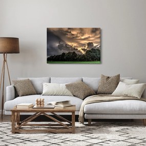 Tablou cu nori și pădure (90x60 cm)