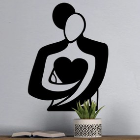 Accesoriu Decorativ de Perete Love, Metal, Negru