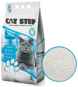 Gunoi mineral pentru pisici Cat Step Compact WhiteOriginal, 5 l