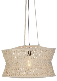 Lampă suspendată orientală macrame 50 cm - Leonard