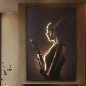 Tablou de perete decorativ cu iluminat Silueta