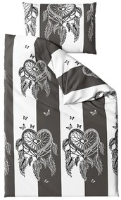 Lenjerie cocolino TIRSO gri-alb Dimensiune lenjerie de pat: 70 x 90 cm | 140 x 200 cm