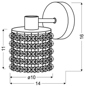 Aplică perete ROYAL 1xG9/40W/230V