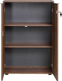 Bibliotecă Adore Rio cu 2 Uși, Cheie și 3 Rafturi, 72 x 109 x 34 cm