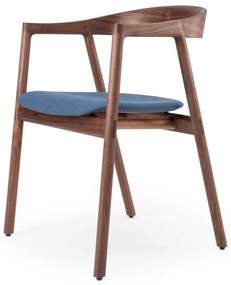 Scaun de dining albastru/maro Muna – Gazzda