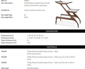 Gheridon, Masuta cu roti design LUX Manzo