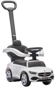 AIYAPLAY Mașină de Călărit pentru Copii 1-3 Ani Convertibilă în Cărucior cu Licență Mercedes, 91x40x83 cm, Alb | Aosom Romania