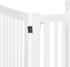 PawHut gard de siguranta, 3 panouri MDF, 155x 6 cm, alb | Aosom Romania