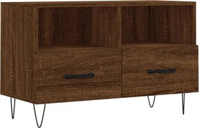 vidaXL Comodă TV, stejar maro, 80x36x50 cm, lemn prelucrat