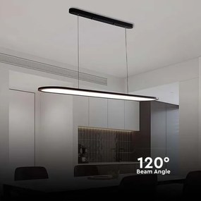 Lustră LED pe cablu LED/24W/230V 3000K negru